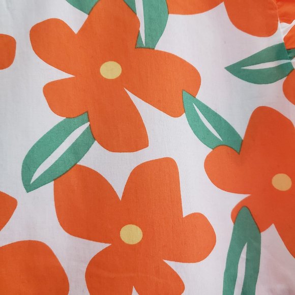 Girl's Cotton Summer Dress Short Ruffled Sleeve - Picture 5 of 5